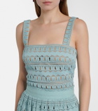 Elie Saab Knitted silk-blend crop top