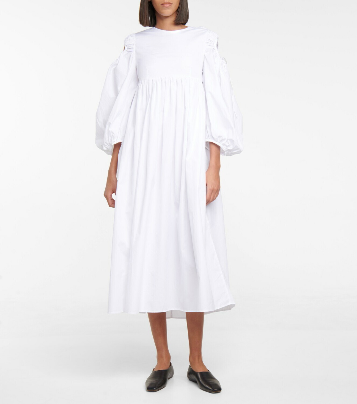 Cecilie Bahnsen - Jojo cotton poplin midi dress Cecilie Bahnsen