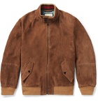 Gucci - Suede Bomber Jacket - Brown