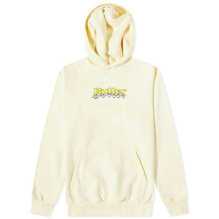 Photo: Butter Goods Men's Running Logo Hoody in Bone