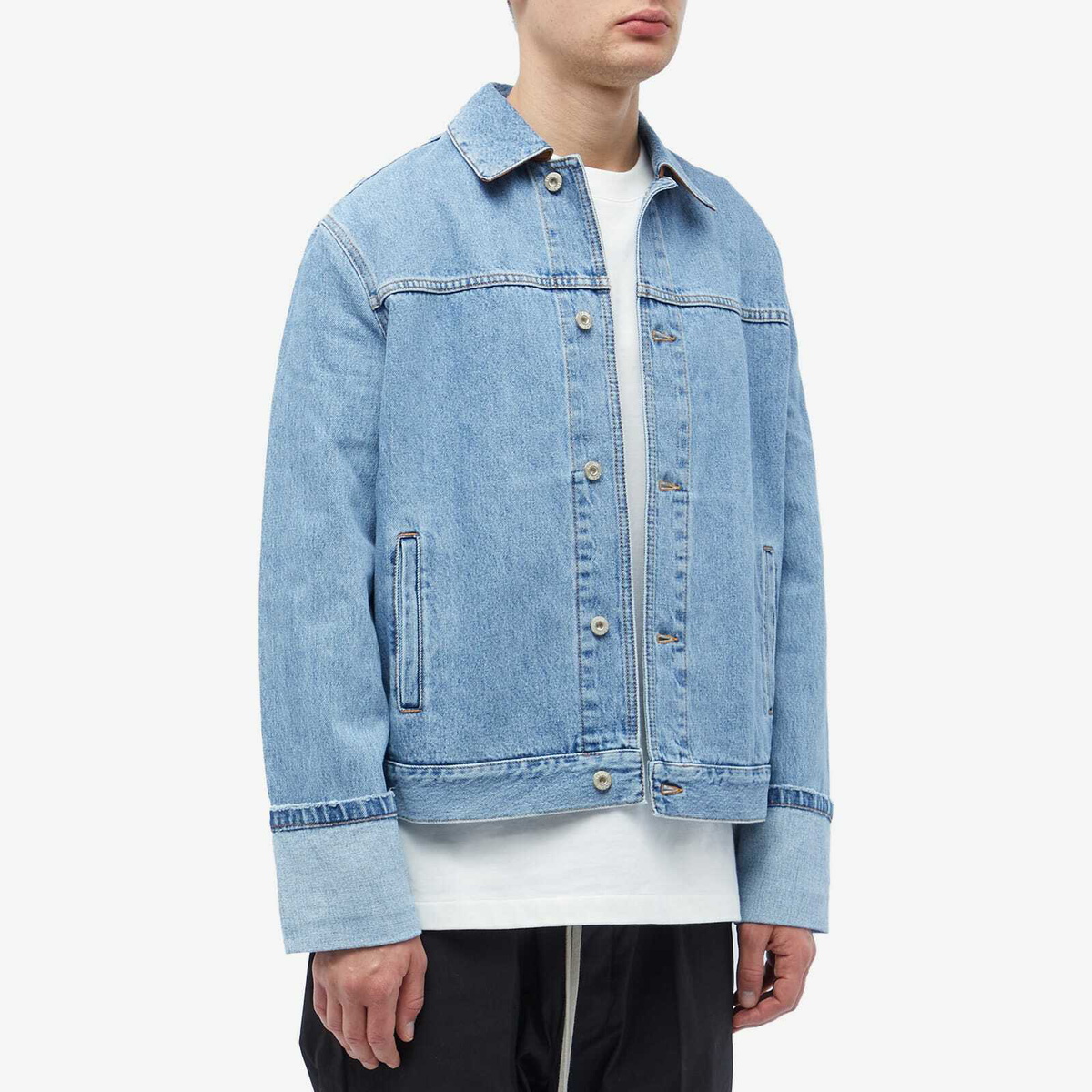 Loewe Men's Fisherman Turn Up Jacket in Light Denim Loewe