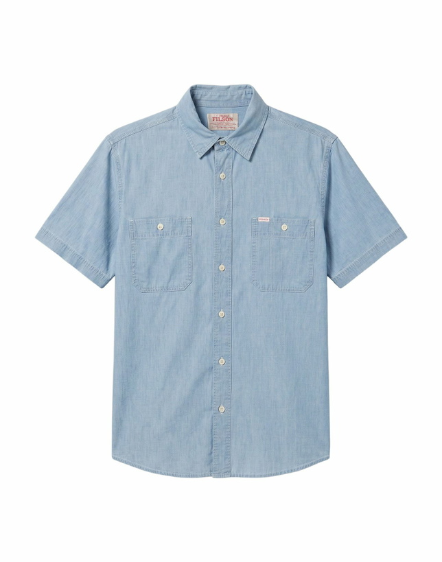 Photo: Filson Mens Denim shirt Azure