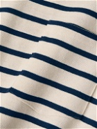 De Bonne Facture - Oversized Striped Cotton-Jersey T-Shirt - Blue