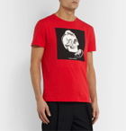 Alexander McQueen - Printed Cotton-Jersey T-Shirt - Red