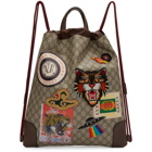 Gucci Beige GG Supreme Zaino Backpack