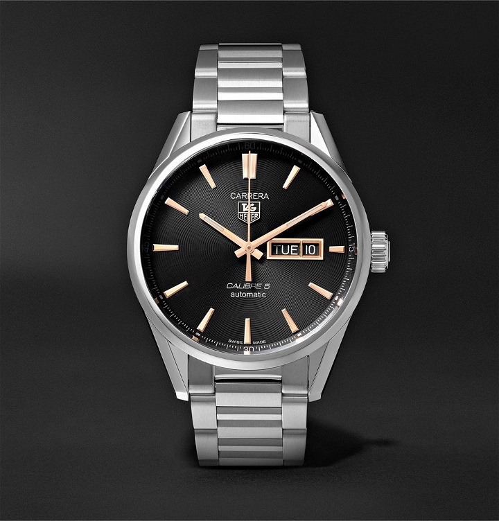 Photo: TAG Heuer - Carrera Automatic 41mm Steel Watch - Men - Black