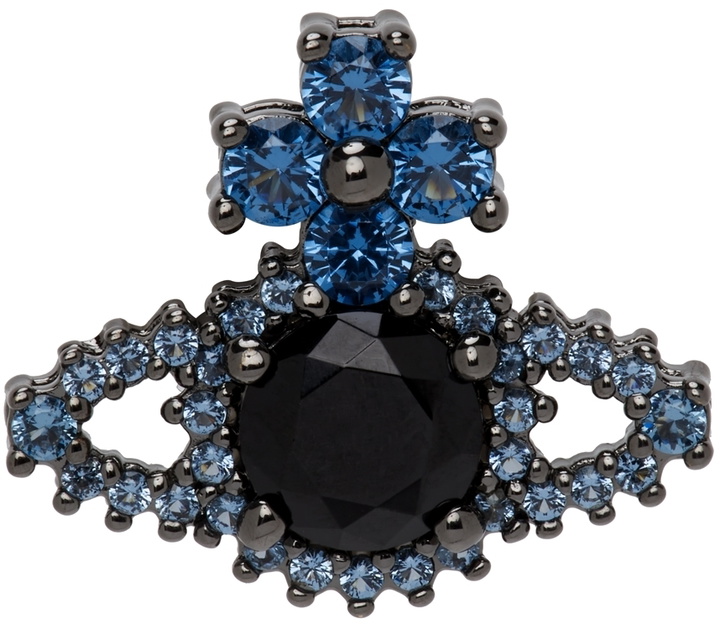 Photo: Vivienne Westwood Black & Blue Valentina Orb Single Earring