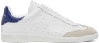 Isabel Marant White & Navy Bryce Sneakers