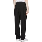 Maison Kitsune Black Wool Pleated Trousers