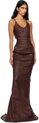 Rick Owens DRKSHDW Burgundy Concordians Lido Maxi Skirt