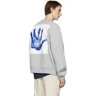 Dries Van Noten Grey Hoddan Hand Zip-Up Sweatshirt