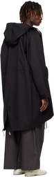 Jan-Jan Van Essche Black O-Project Ventile Gabardine Parka Coat