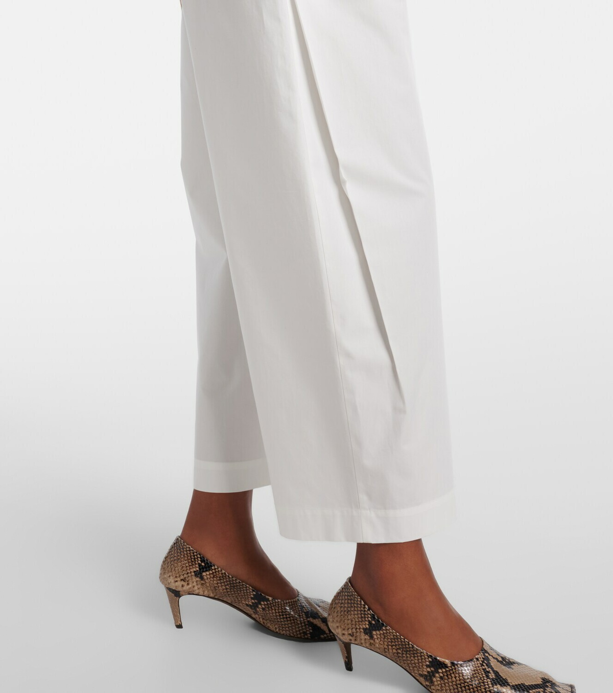 Khaite Roma cotton poplin wide-leg pants