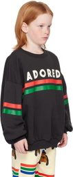 Mini Rodini Kids Black 'Adored' Sweatshirt