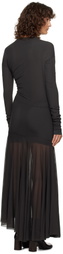 LEMAIRE Brown Transparent Maxi Dress