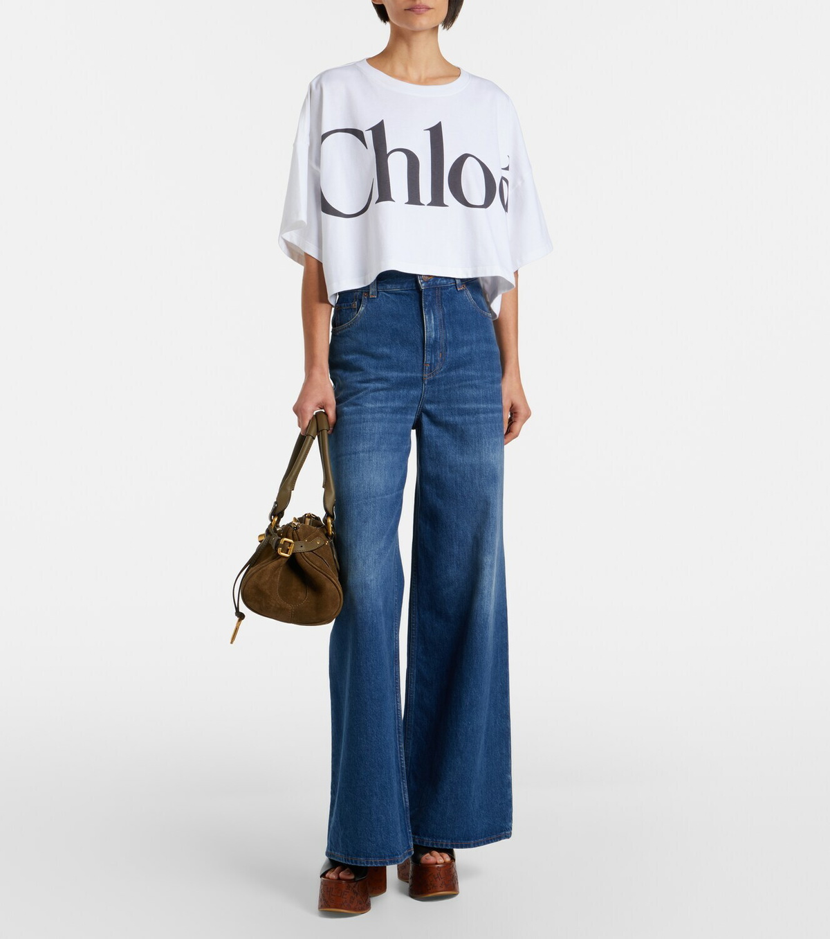 Chloé Paddington Medium suede shoulder bag