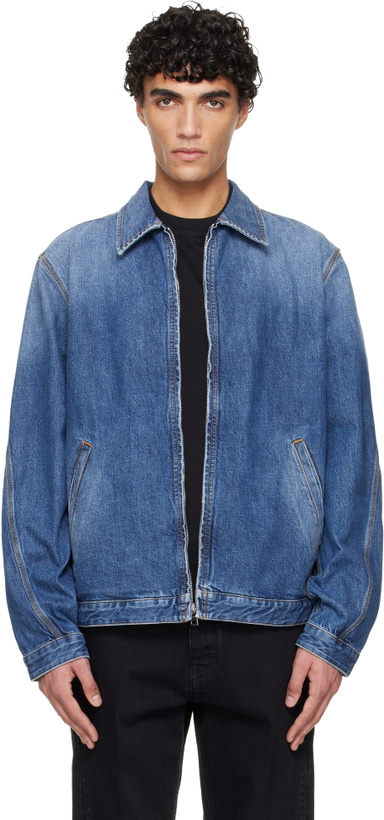 Photo: Givenchy Navy Zipped Denim Jacket