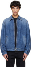 Givenchy Navy Zipped Denim Jacket