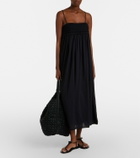 Posse Danielle lace-trimmed cotton midi dress