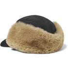 Paul Smith - Faux Shearling and Nylon Trapper Hat - Black