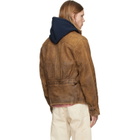 Polo Ralph Lauren Brown Leather Bomber Jacket