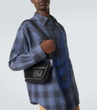 Loewe Flex Mini canvas and suede messenger bag