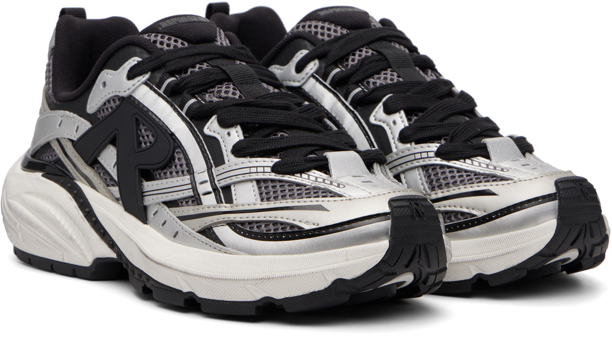Represent Silver & Black Storm Runner Sneakers