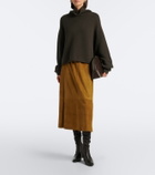 Vince Suede midi skirt