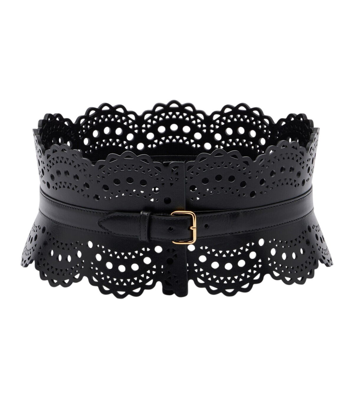 Alaïa Bustier Laser-cut Leather Belt ALAÏA