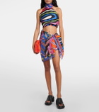 Pucci Printed cotton beach cover-up