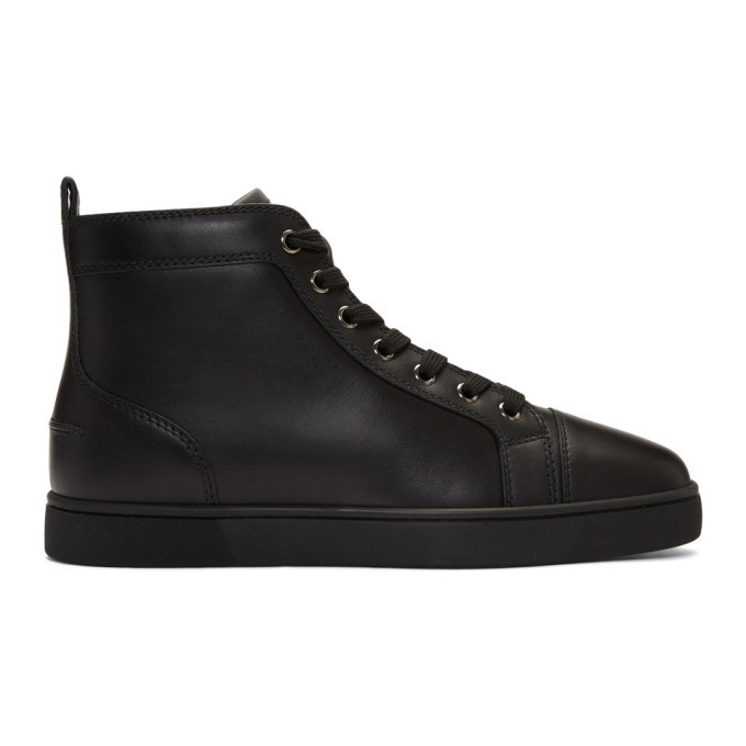 Photo: Christian Louboutin Black Louis High-Top Sneakers