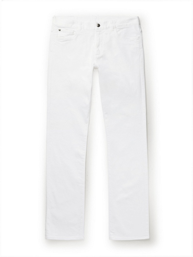 Photo: CANALI - Slim-Fit Stretch-Denim Jeans - White - 46