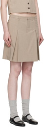 Sandy Liang Taupe Jeannie Miniskirt