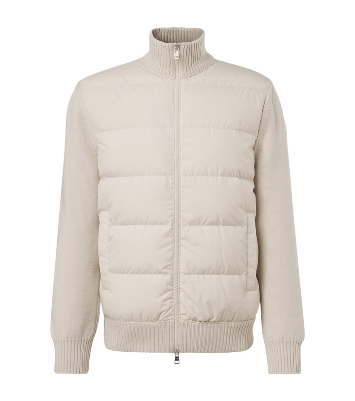 Photo: Moncler Tricot down-paneled virgin wool cardigan