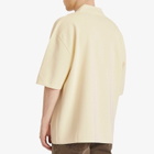 AMI Paris Men's Short Sleeve Polo in White Cream