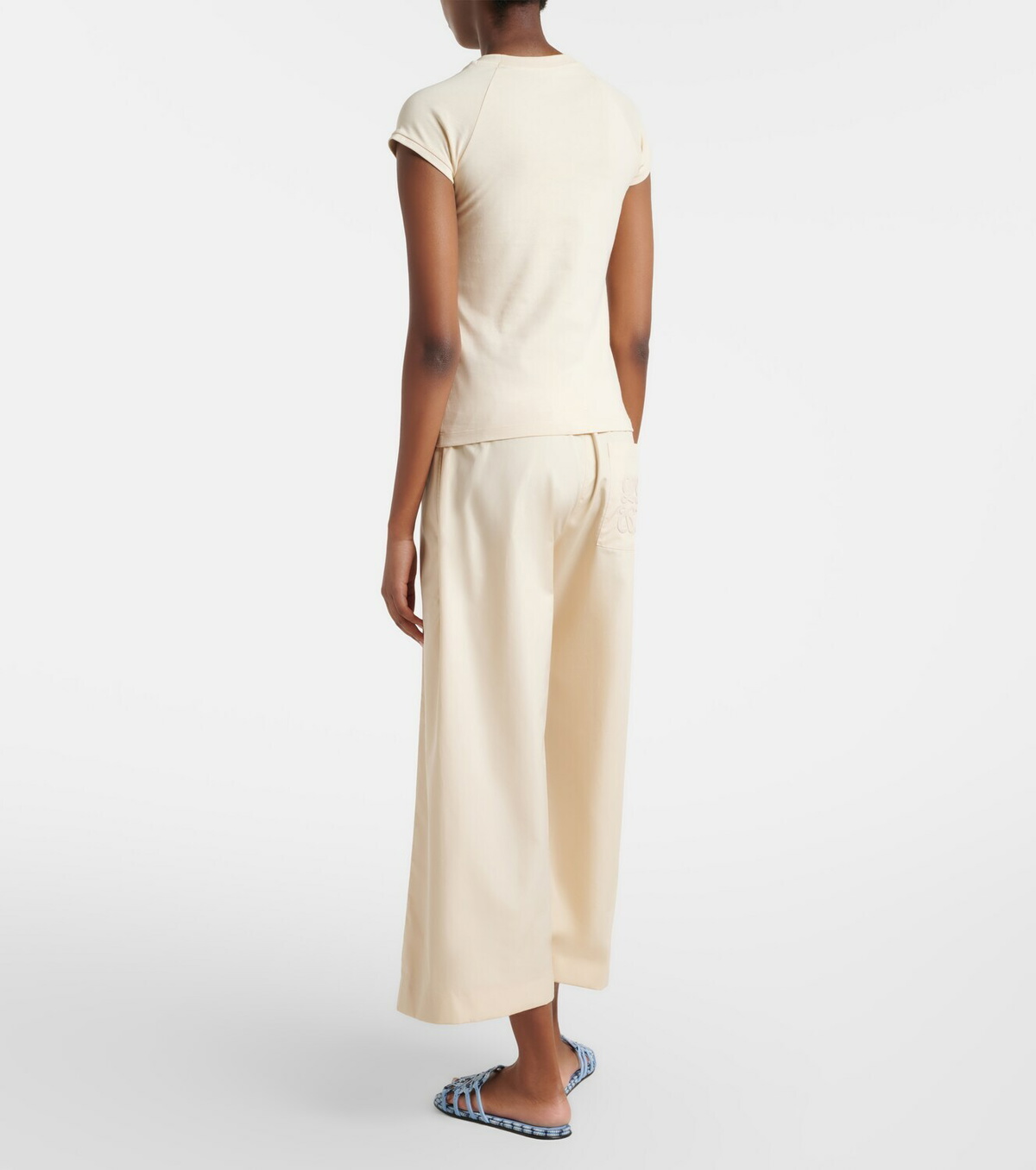 Loewe Paula's Ibiza cotton poplin cropped pants