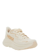 Hoka clifton 10 White Low Top Sneakers With Oversize Sole And Logo Lettering On The Side In Tehc Fabric Unisex