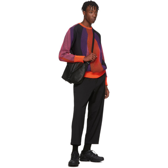 Minotaur Orange Tech Knit Crew Sweater
