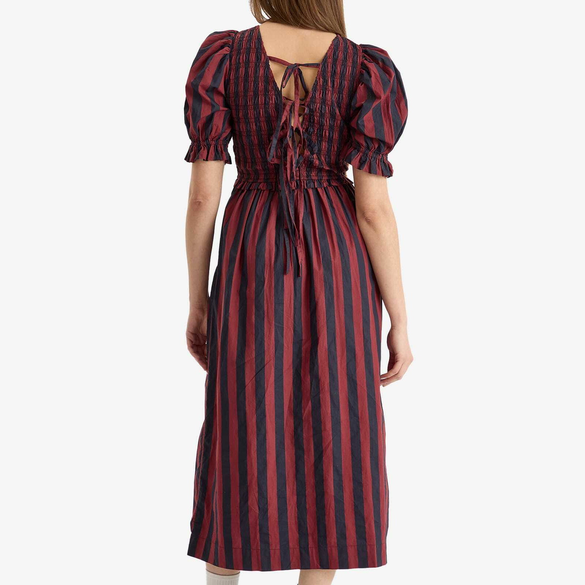 red and black striped dress Red Striped Gothabilly Dress XL/2XL main image 0