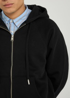 Ami Paris Hooded Cotton Sweatshirt Black
