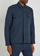 Sunspel Linen Overshirt Navy 01