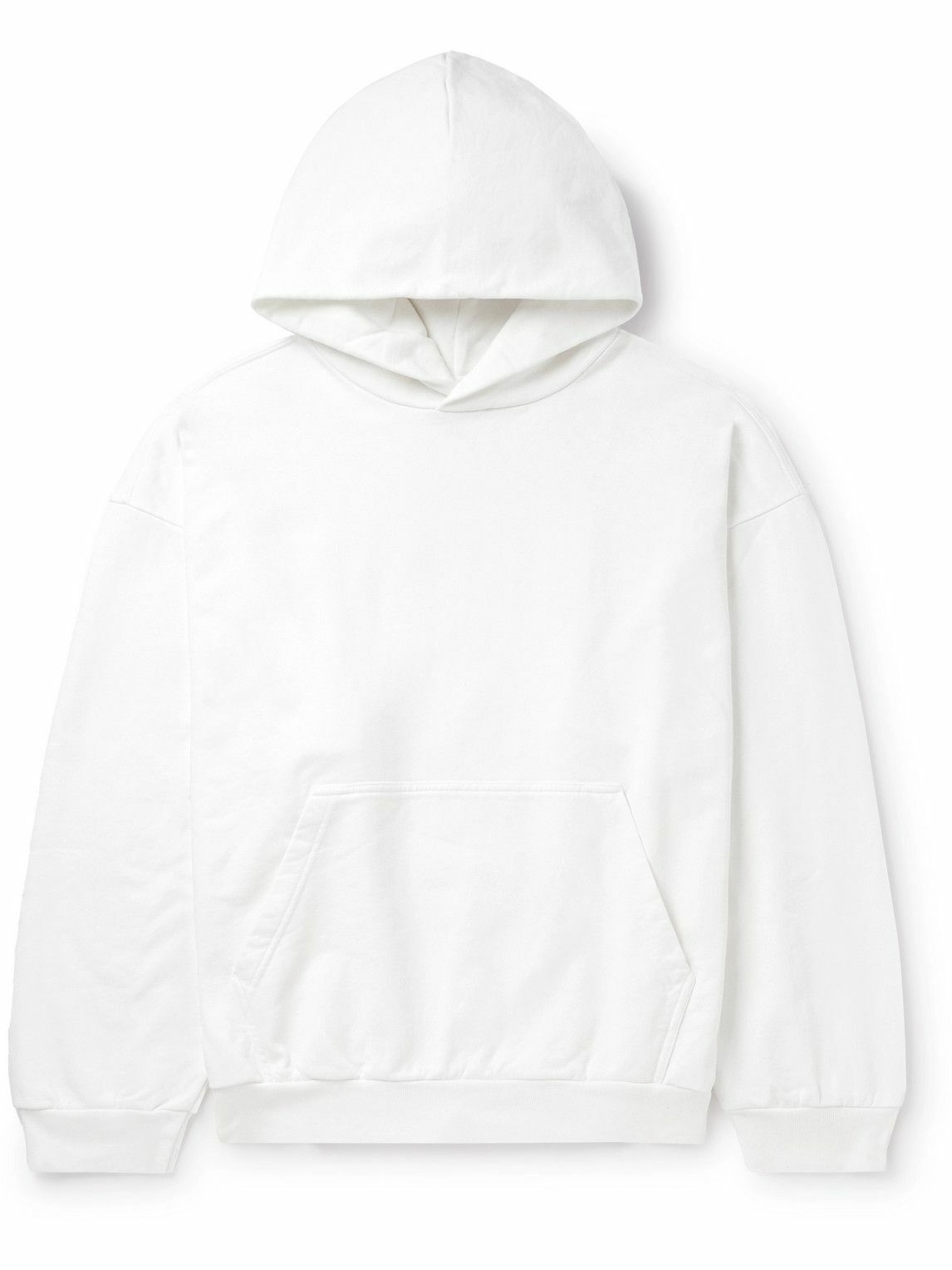 Photo: Balenciaga - Logo-Print Cotton-Jersey Hoodie - White