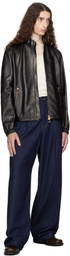 Versace Black Plongé Leather Jacket