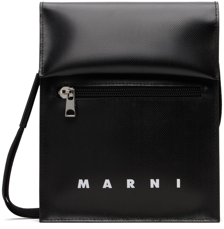 Photo: Marni Black Shoelace Strap Crossbody Bag