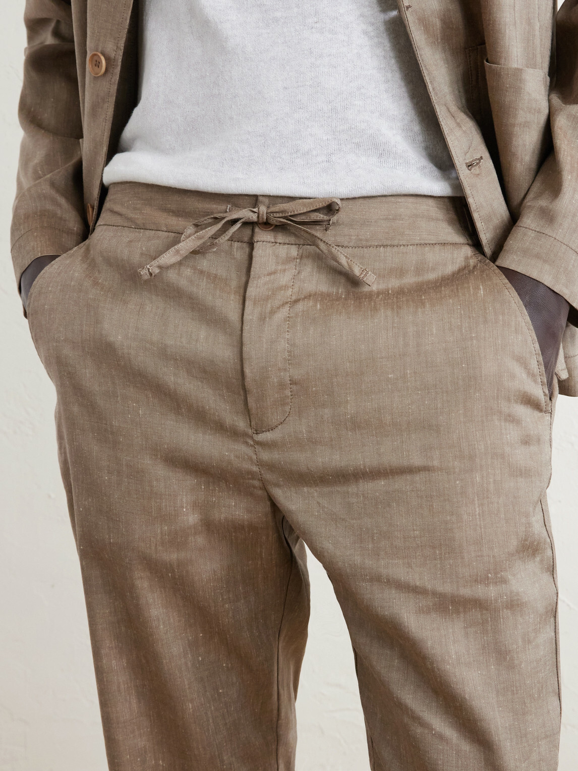 Frescobol Carioca - Straight-Leg Cotton Suit Trousers - Neutrals