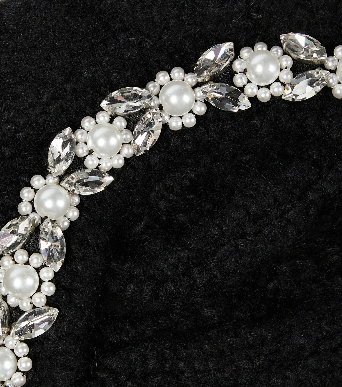 Simone Rocha - Knitted alpaca-blend embellished hat Simone Rocha