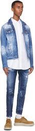 Dsquared2 Blue Distress Dan Jacket