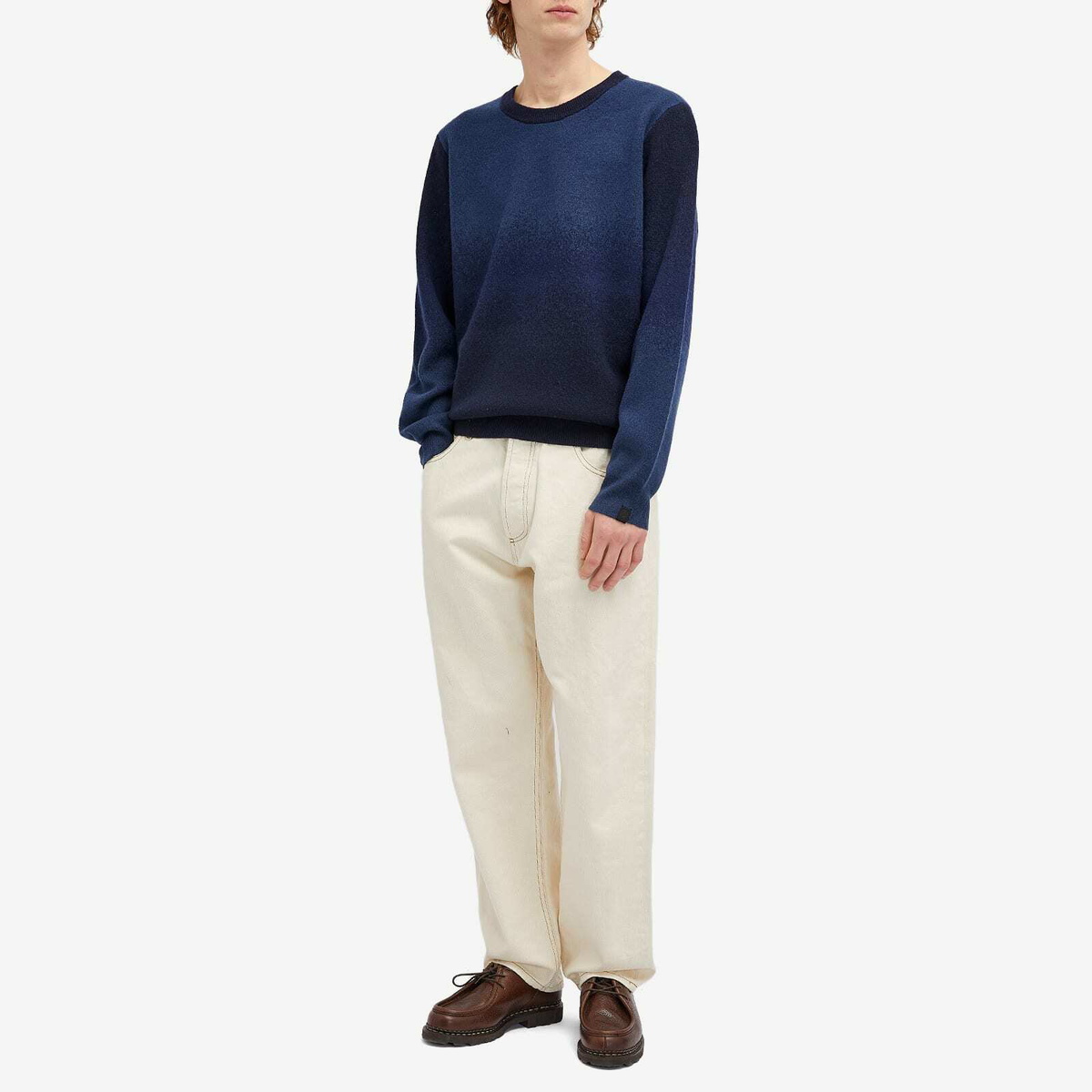 Rag & Bone Men's Downing Cashmere Blend Crew in Navymult