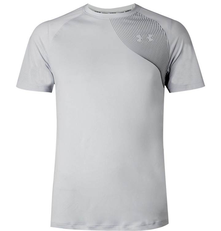 Photo: Under Armour - UA Qualifier Iso-Chill Mesh and Stretch Tech-Jersey T-Shirt - Gray