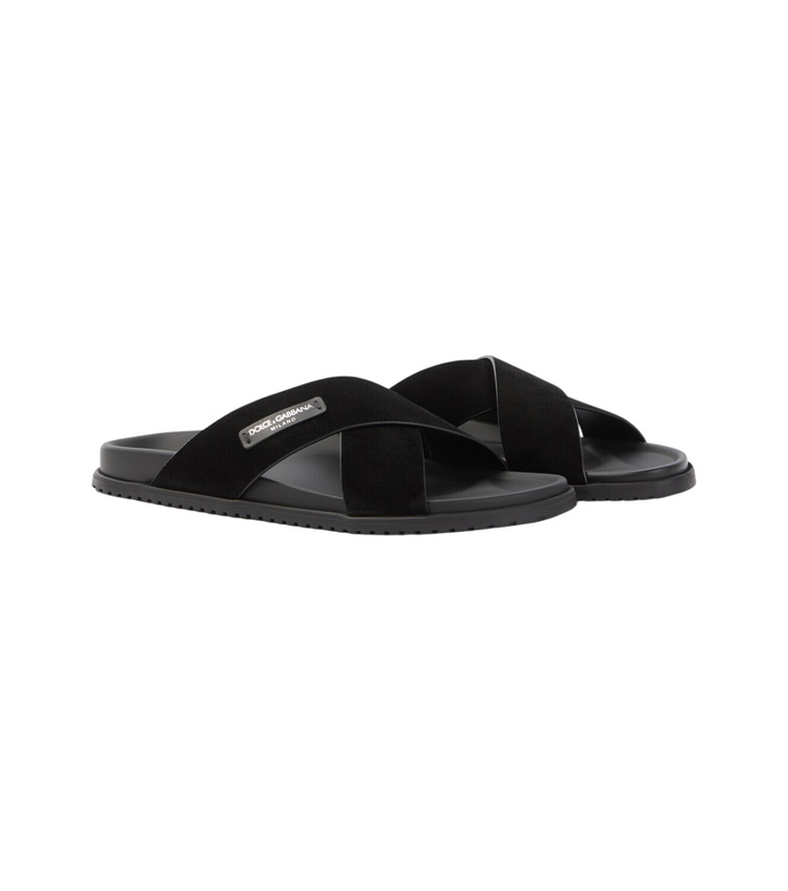 Photo: Dolce&Gabbana Logo suede sandals